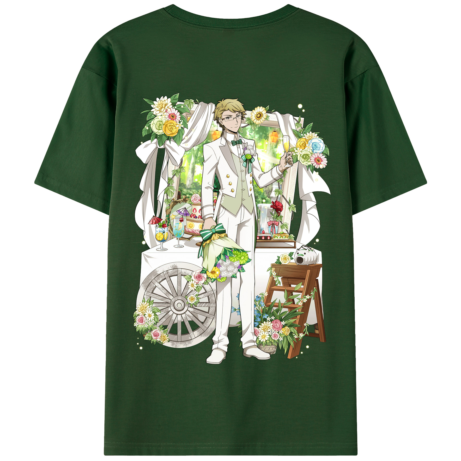 （画像用） 文豪ストレイドッグス Bungo Stray Dogs 綿100％半袖Tシャツ（背面プリント）